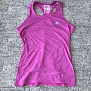 Adidas pink racerback yoga tank, size M